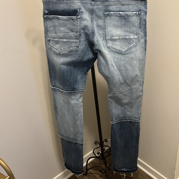 Men’s blue jeans like new two toned and patched in some areas - Picture 8 of 15